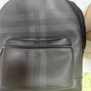 Burberry Black Leather Bag with Gold Box
